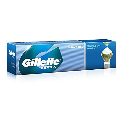 Gillette Series Shave Gel Tube - Sensitive Skin With Aloe, 60 g  Rich Creamy Lather