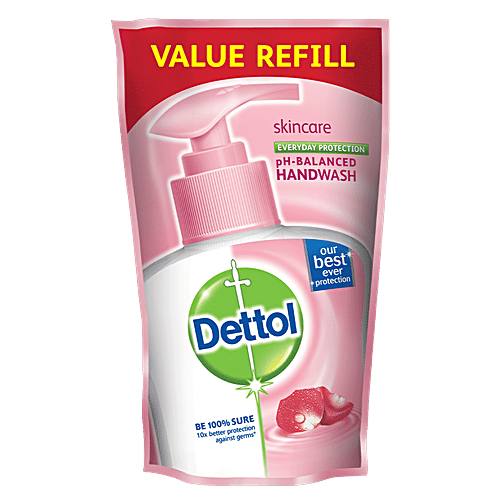 Dettol Hand Wash Liquid Refill - Skincare, 175 ml Pouch 