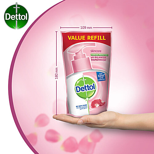 Dettol Hand Wash Liquid Refill - Skincare, 175 ml Pouch 