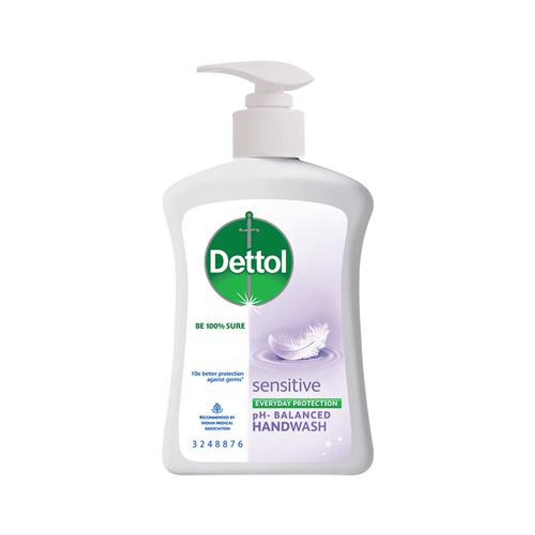 Dettol pH-Balanced Handwash - Sensitive, 10X Better Protection Against Germs, 200 ml 