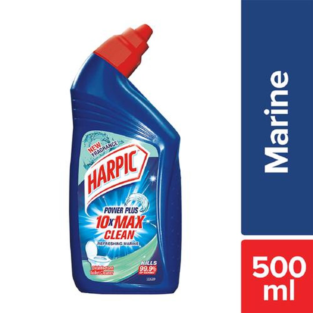 Harpic Disinfectant Toilet Cleaner Liquid - Marine, Removes Dirt & Stains, 500 ml 