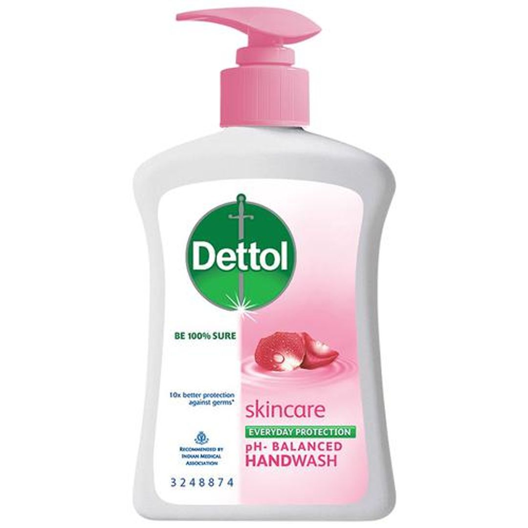 Dettol Liquid Handwash - Skincare Moisturizing Hand Wash  | Antibacterial Formula | 10x Better Germ Protection, 200 ml Pump Bottle