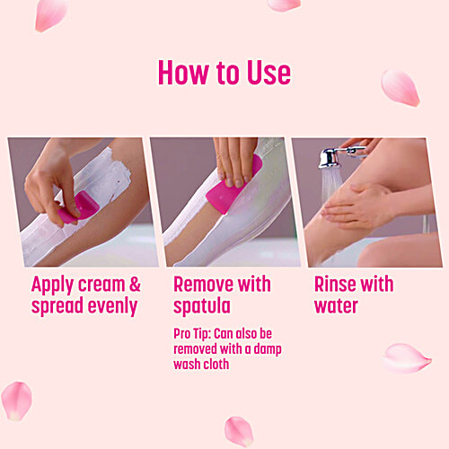 Veet Pure Hair Removal Cream - With Organic Aloe Vera & Rose Extracts, For Normal Skin, Body & Legs, 50 g  86% Natural Origin Ingredients, Smooth Glowing Skin,