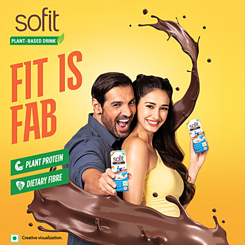 Sofit  Soya Naturally Sugar Free Drink, 180 ml Tetra Pak Vegan Drink, Lactose Free, Enriched with plant protein dietary fibers vitamins and calcium, Lactose Free