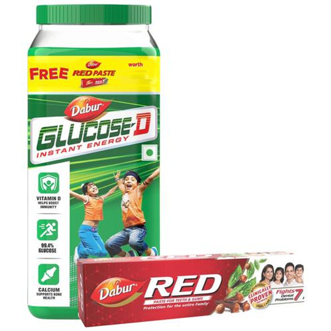 Dabur Glucose-D Instant Glucose, 1 kg (Get Red Toothpaste, 200 g Free)