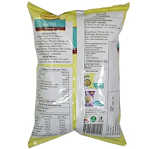 Haldiram's Namkeen - Dal Biji, 150 g Pouch Zero Cholesterol