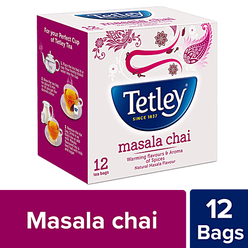 Tetley Masala Tea, 24 g (12 Bags x 2 g each) 