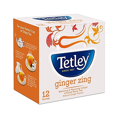 Tetley Tea - Ginger Zing, 24 g (12 Bags x 2 g each) 