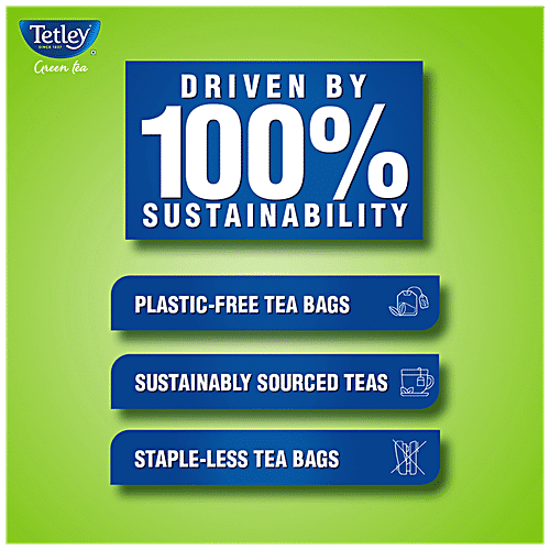 Tetley Green Tea Immune, With Added Vitamin C - Classic Flavour, 13 g (10 Bags x 1.3 g each) 