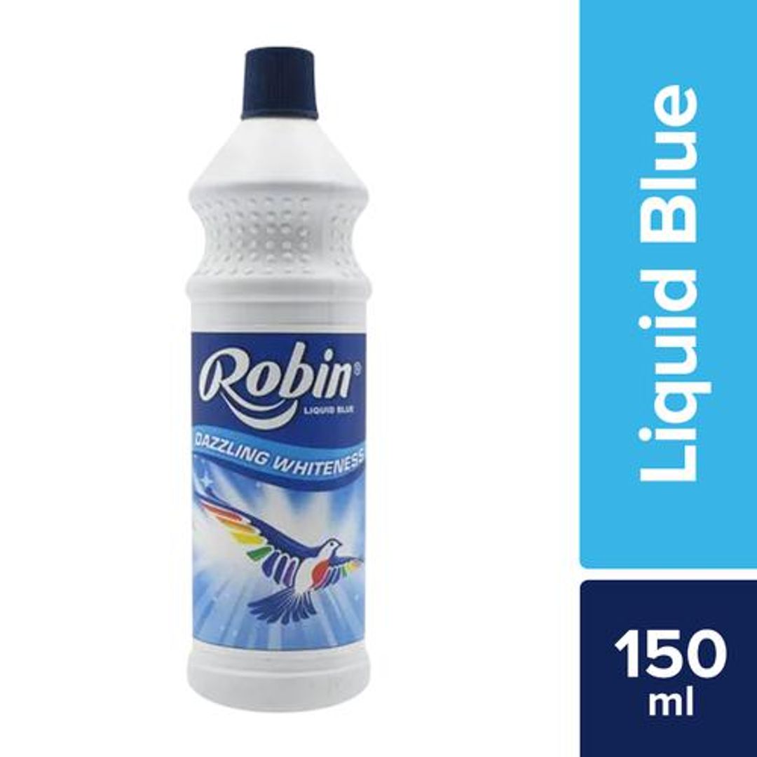 Robin Dazzling White Fabric Whitener, Liquid Blue, 150 ml 