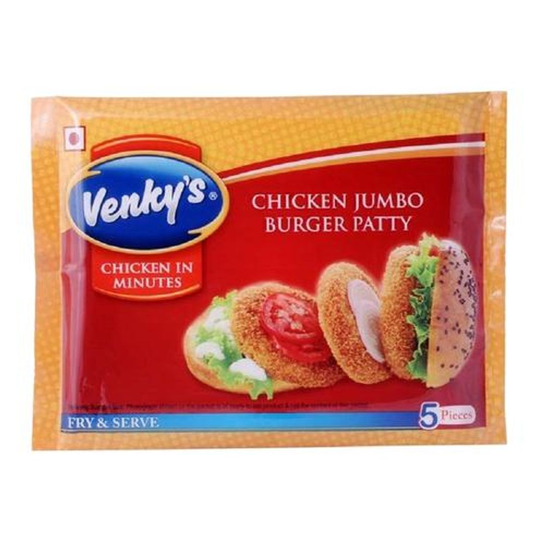 Venkys Burger Patty - Chicken, Jumbo, 450 g Pouch