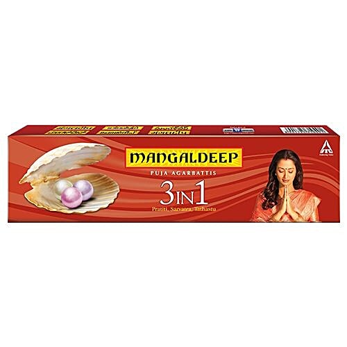 Mangaldeep Agarbatti - 3 in 1, 84 pcs Carton 