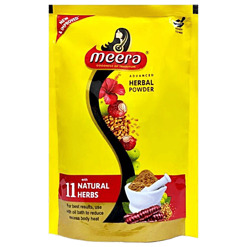 Meera Hairwash Powder - Herbal, 80 g Pouch 