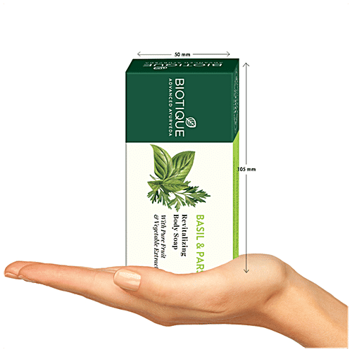 BIOTIQUE Basil And Parsley - Soap, 150 g Carton 