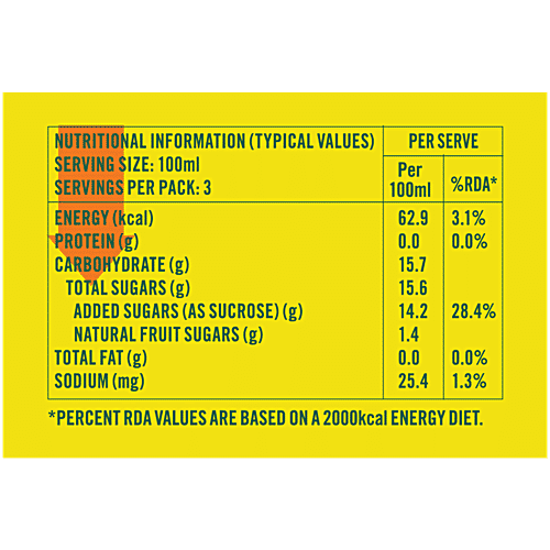 Frooti Mango Drink, 300 ml  Zero Fat