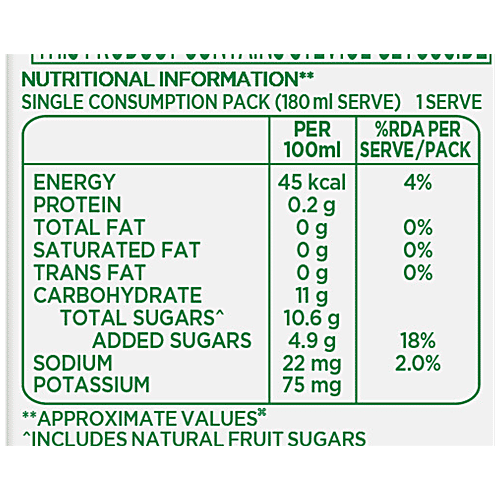Tropicana Fruit Juice - Pineapple Delight, 180 ml Carton No Added Preservatives