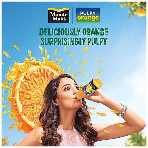 Minute Maid  Minute Maid Pulpy Orange Juice - Ready-To-Serve Fruit Drink, 400 ml PET Bottle Zero Fat