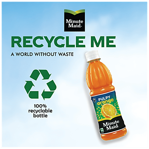 Minute Maid  Minute Maid Pulpy Orange Juice - Ready-To-Serve Fruit Drink, 400 ml PET Bottle Zero Fat