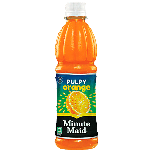 Minute Maid  Minute Maid Pulpy Orange Juice - Ready-To-Serve Fruit Drink, 400 ml PET Bottle Zero Fat
