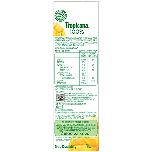 Tropicana Mixed Fruit Juice, 1 L