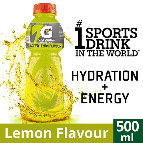 Gatorade Sports Drink - Lemon Flavour, 500 ml  