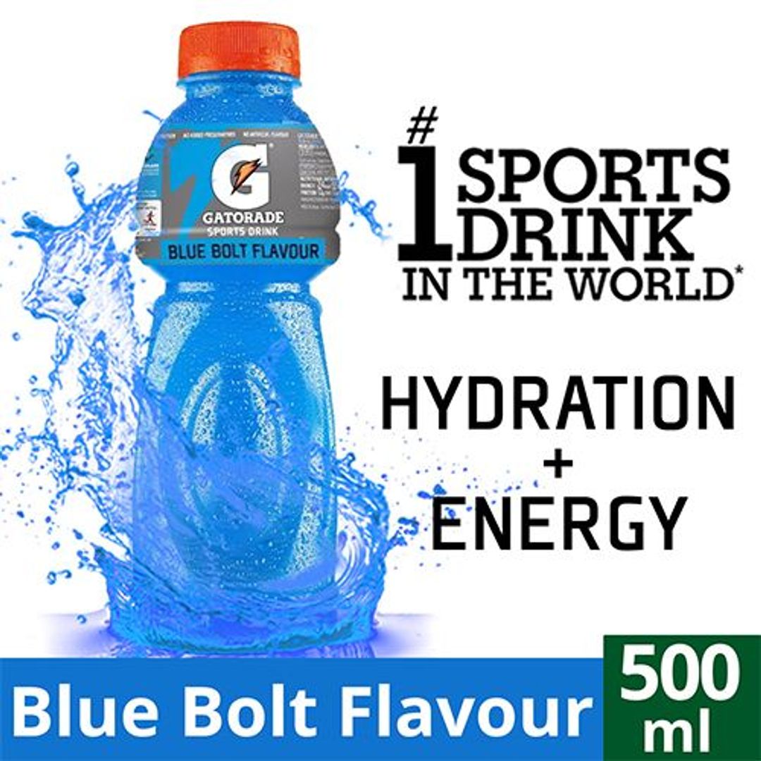 Gatorade Sports Drink - Blue Bolt Flavour, 500 ml 