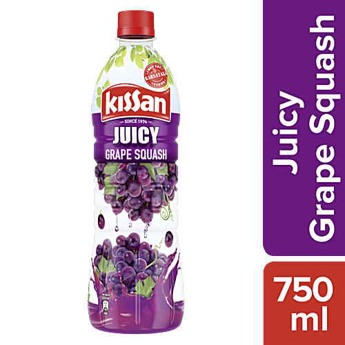 Kissan Juicy Grape Squash, 750 ml Bottle No Trans Fat