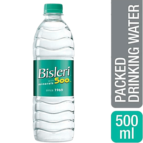 Bisleri Packaged Drinking Water - With Added Minerals, 500 ml Bottle