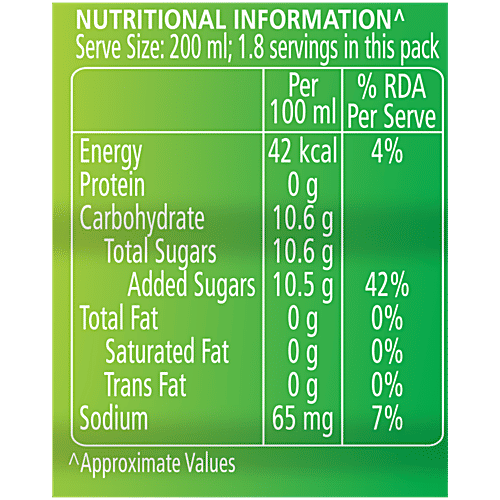 7UP Nimbooz Soft Drink - With Real Lemon Juice, 250 ml Bottle Zero Fat, Zero Trans Fat
