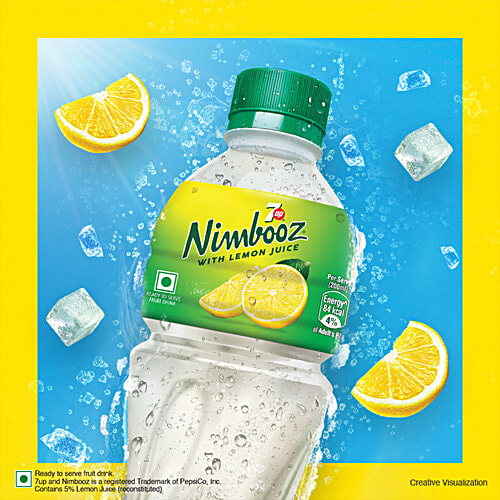 7UP Nimbooz Soft Drink - With Real Lemon Juice, 250 ml Bottle Zero Fat, Zero Trans Fat