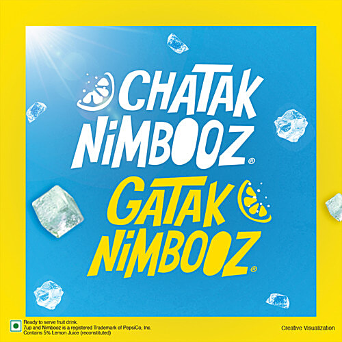 7UP Nimbooz Soft Drink - With Real Lemon Juice, 250 ml Bottle Zero Fat, Zero Trans Fat