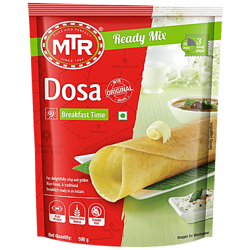 MTR Dosa Mix, 500 g Pouch Natural Protein, Goodness of Grains