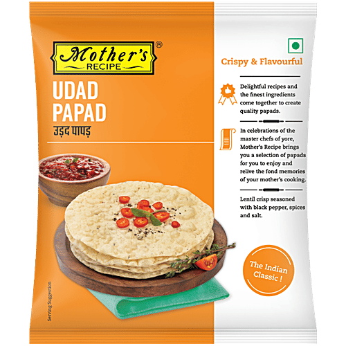 Mother's Recipe Udad Papad, 180 g Pouch Crispy & Flavourful