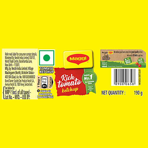Maggi Rich Tomato Ketchup, 190 g Bottle