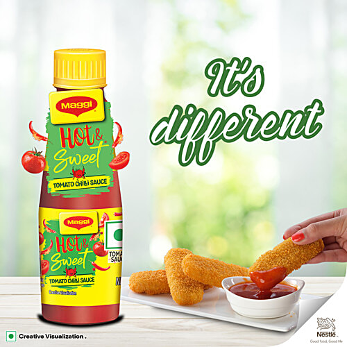 Maggi Hot & Sweet Tomato Chilli Sauce, 200 g Bottle Perfect Blend of Tomatoes & Chillies