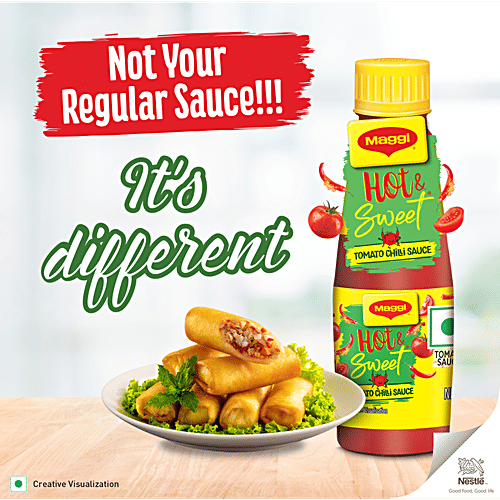 Maggi Hot & Sweet Tomato Chilli Sauce, 200 g Bottle Perfect Blend of Tomatoes & Chillies
