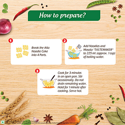 Maggi Nutri-Licious Masala Veg Atta Instant Noodles, 290 g  Made with Atta, Source of Protein, Fibre & Iron,