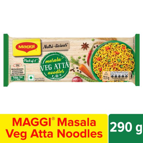 MAGGI Nutri-Licious Masala Veg Atta Noodles - Herbs & Spice Blend, Iron &  Fibre Rich, 72.5 g
