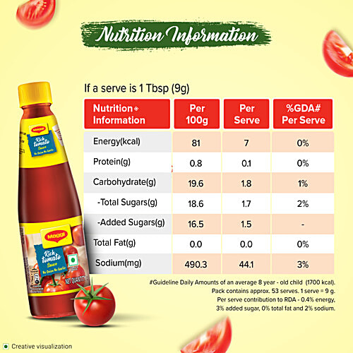 Maggi Rich Tomato Sauce No Onion & Garlic, 485 g Bottle 