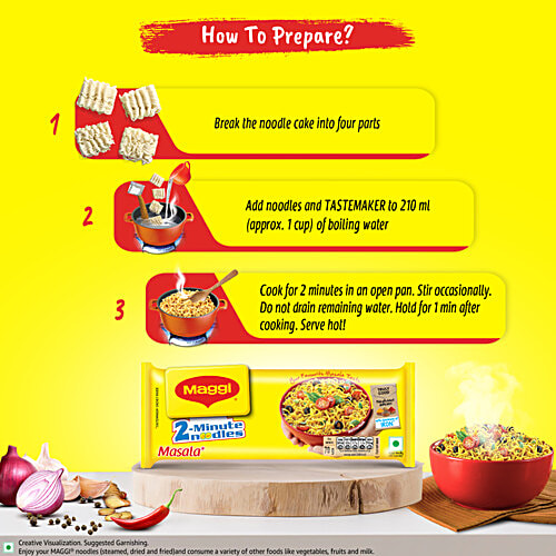 MAGGI  2-Minute Instant Noodles - Masala, 560 g Pouch 