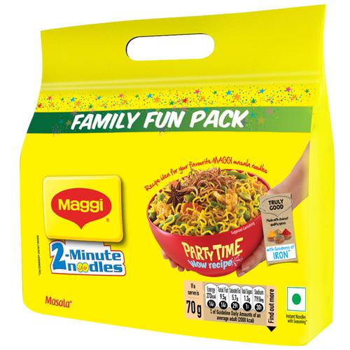 MAGGI  2-Minute Instant Masala Noodles - Made With Quality Spices, Goodness Of Iron, 560 g Pouch 