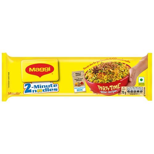 MAGGI  2-Min Masala Instant Noodles, 560 g Pouch Goodness of Iron