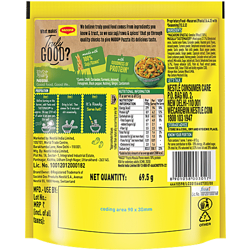 Maggi Pazzta Masala Penne Instant Pasta, 69.5 g