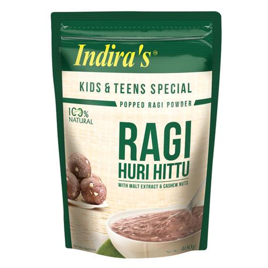 Indira's Ragi Special Huri Hittu, 400 g Pouch