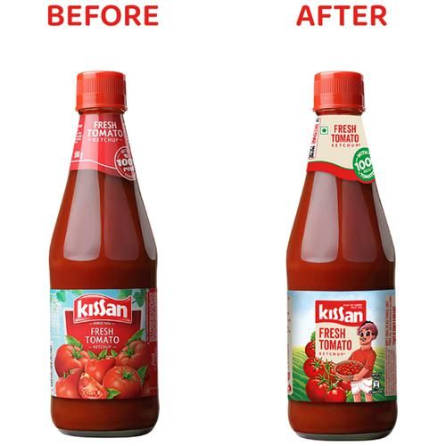 Kissan Fresh Tomato Ketchup, 500 g Bottle 