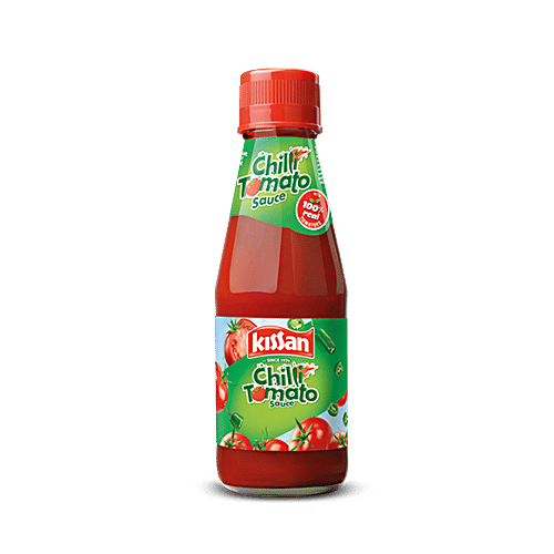 Kissan Chilli Tomato Sauce, 200 g Bottle No Trans Fat