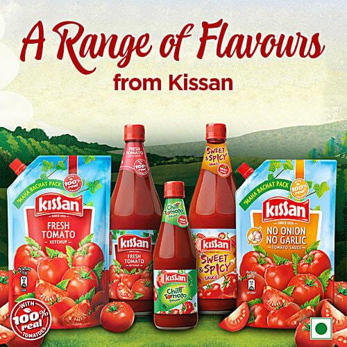 Kissan Chilli Tomato Sauce, 200 g Bottle No Trans Fat