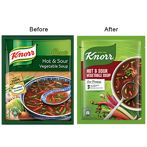 Knorr Hot & Sour Vegetable Soup, 41 g  No Added Preservatives, Real Vegetables