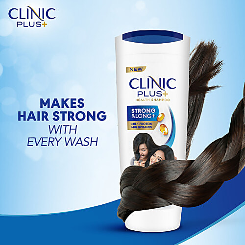 Clinic Plus Strong & Long Shampoo - With Milk Protein + Multivitamin, 175 ml  