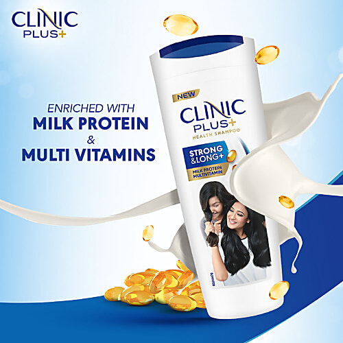 Clinic Plus Strong & Long Shampoo - With Milk Protein + Multivitamin, 175 ml  